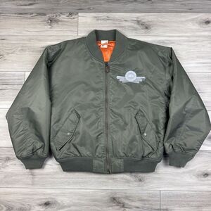 VTG Warner Bros. Studio Looney Toons Bomber Jacket Adult Small Green Taz 90s